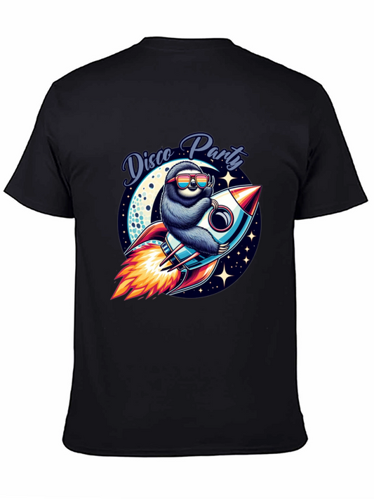 Disco Sloth Rocket Graphic Tee