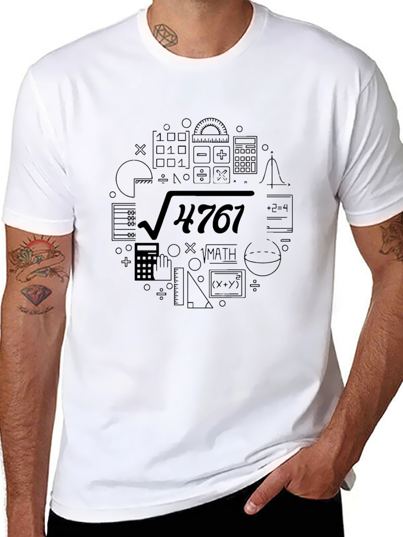 Math Equation Black Graphic Tee