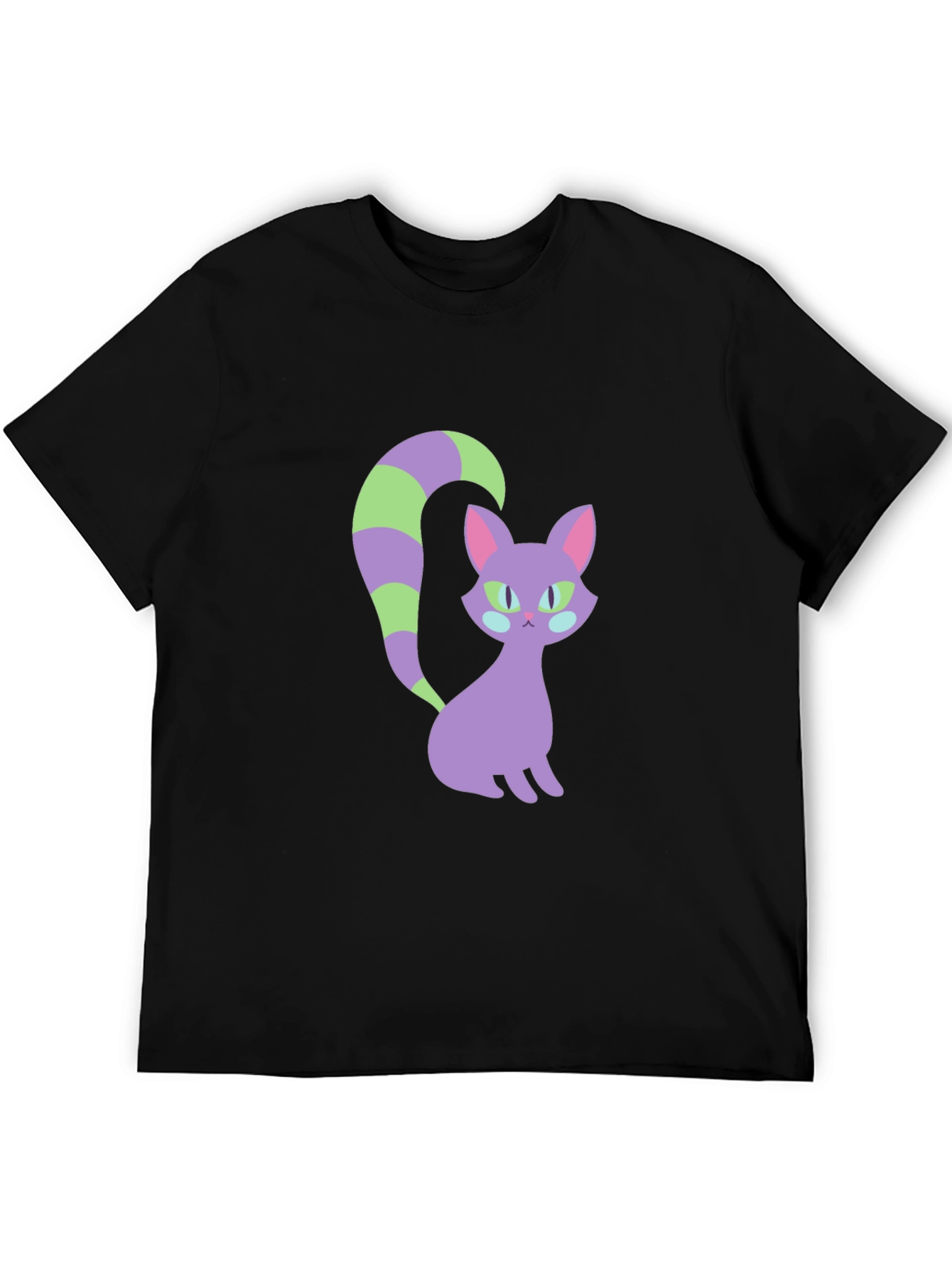 Whimsical Cat Graphic T-Shirt - Funky Kitten Tee