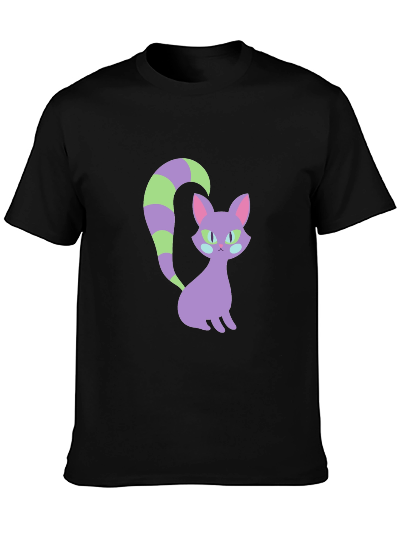 Whimsical Cat Graphic T-Shirt - Funky Kitten Tee