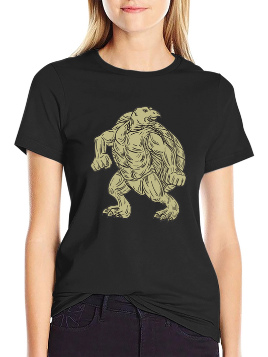 Black Turtle Man Graphic Tee - Unleash Your Inner Beast