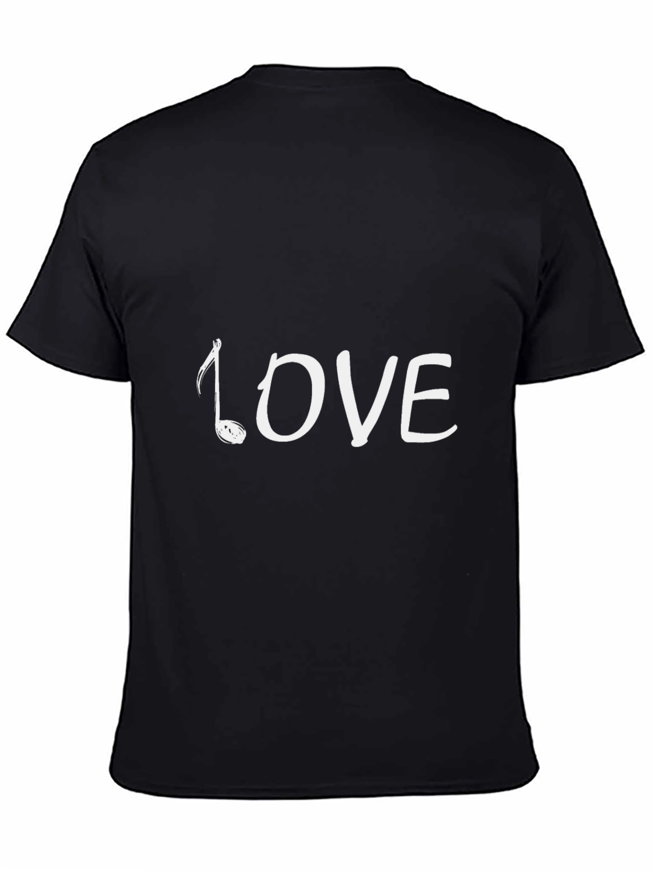 Love Music Note Black T-Shirt