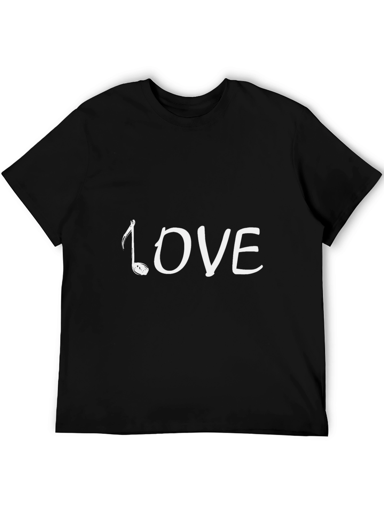 Love Music Note Black T-Shirt