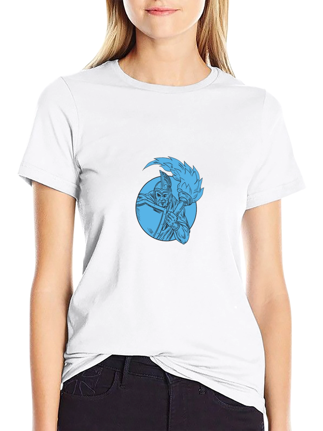 Warrior Torch Graphic Tee - Black