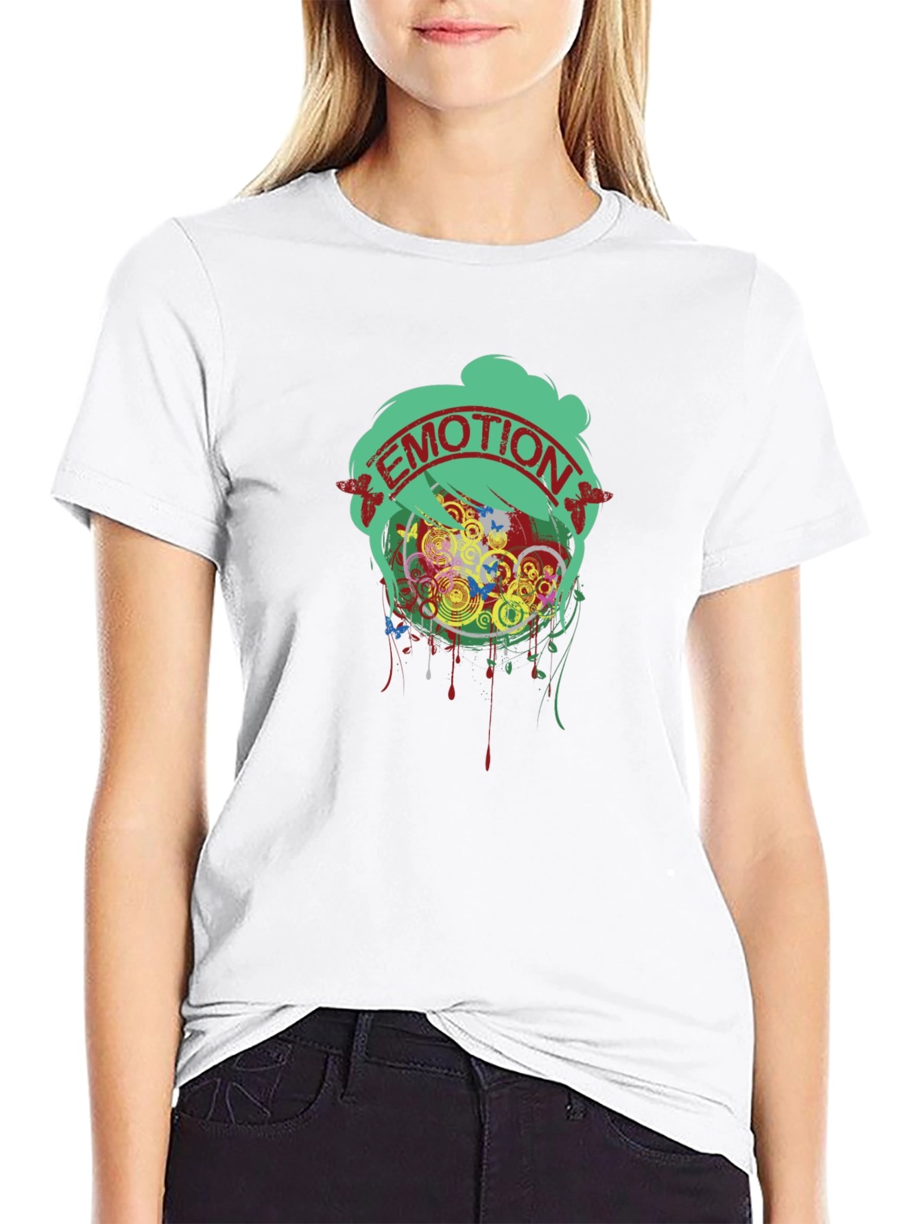 Emotion Graphic Tee - Unique Artistic Design