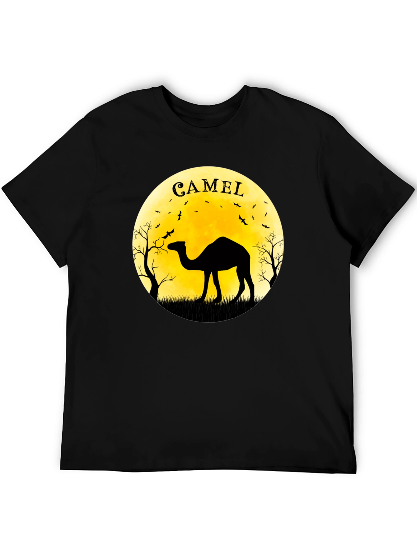 Camel Silhouette Moon T-Shirt - Unique Graphic Tee