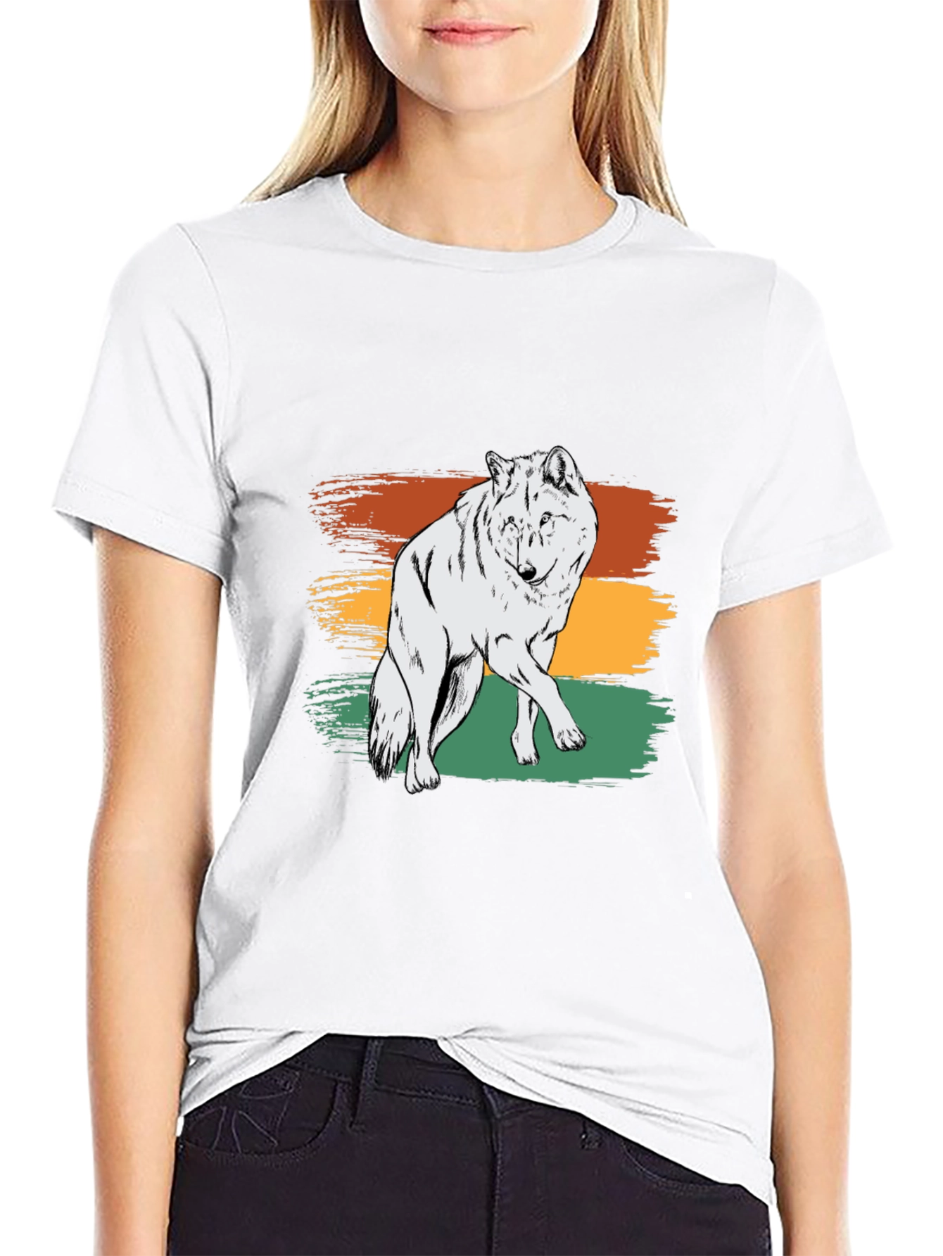 Retro Wolf Graphic Tee - Stylish & Unique Design