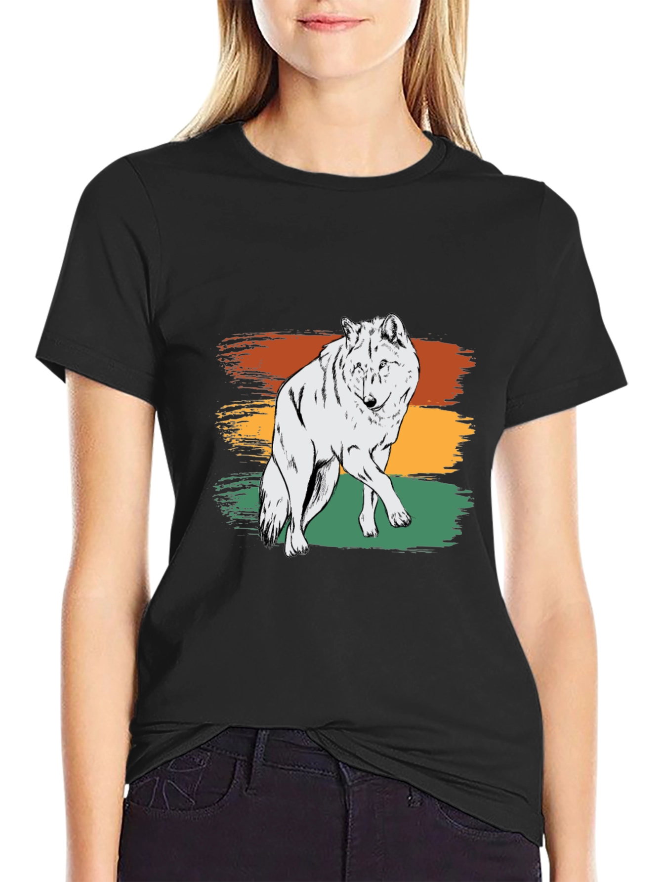 Retro Wolf Graphic Tee - Stylish & Unique Design