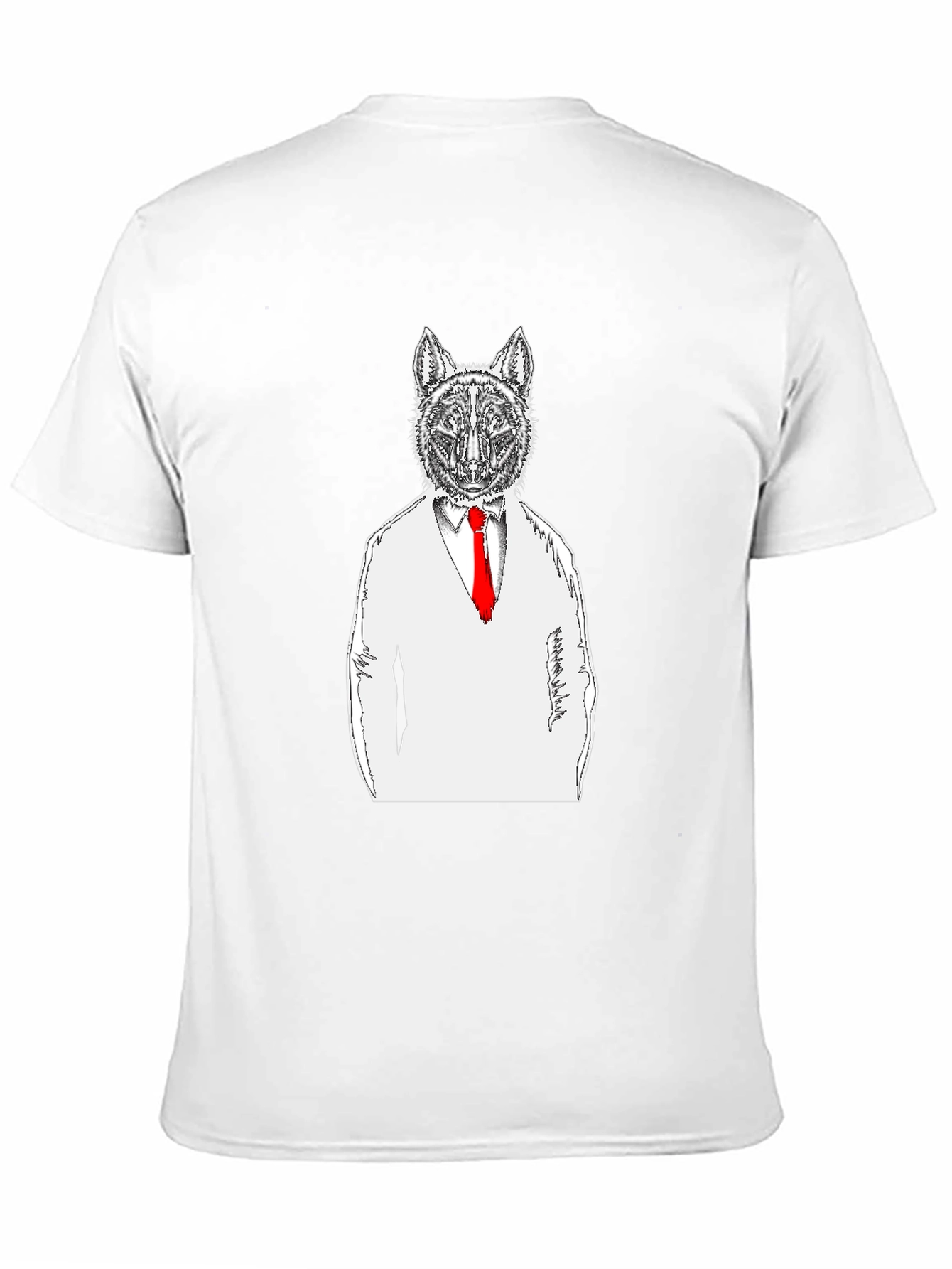 Wolf in Suit Graphic Tee - Unique Design