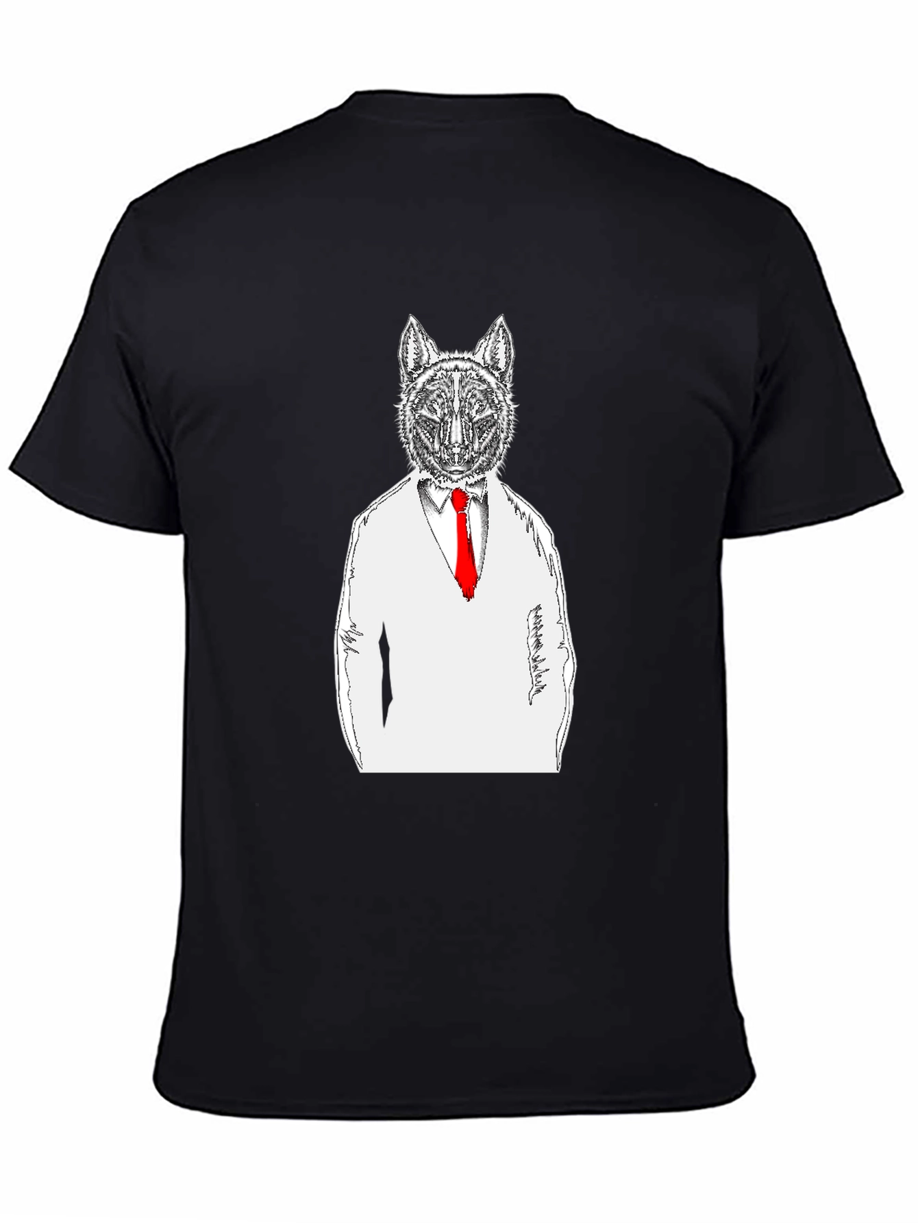 Wolf in Suit Graphic Tee - Unique Design