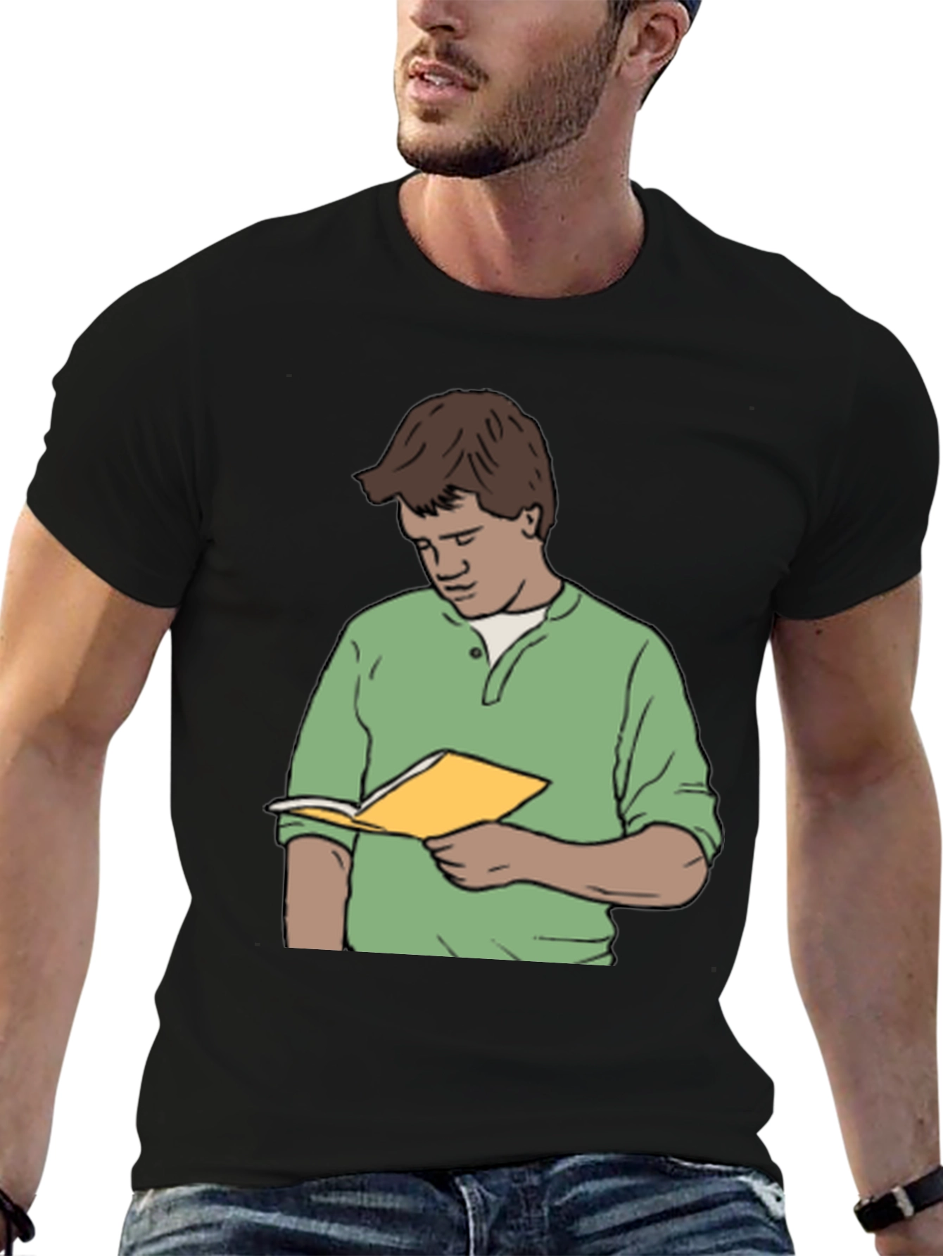 Bookworm Black T-Shirt: Literary Humor Tee