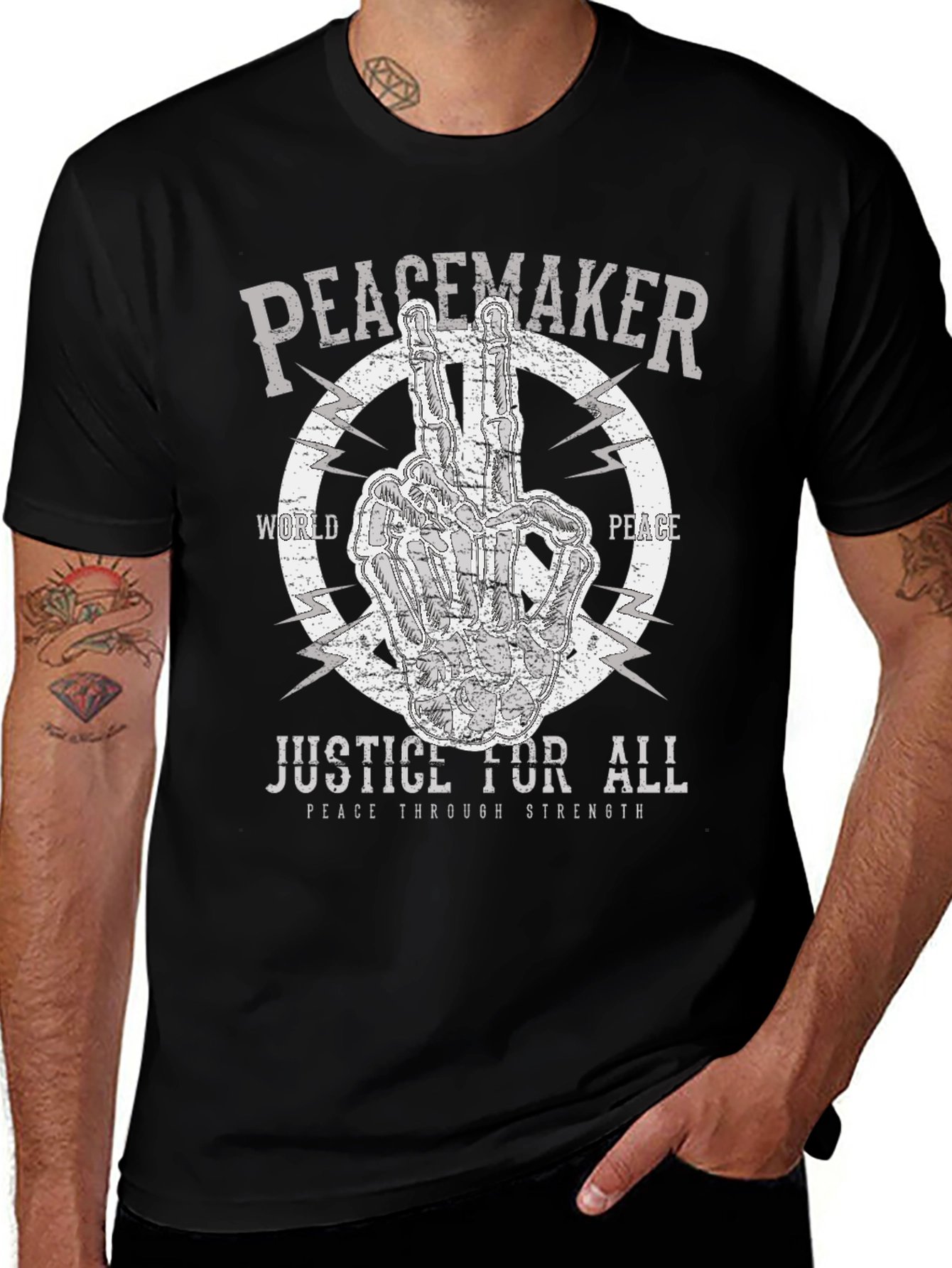 Peacemaker Justice for All Black T-Shirt