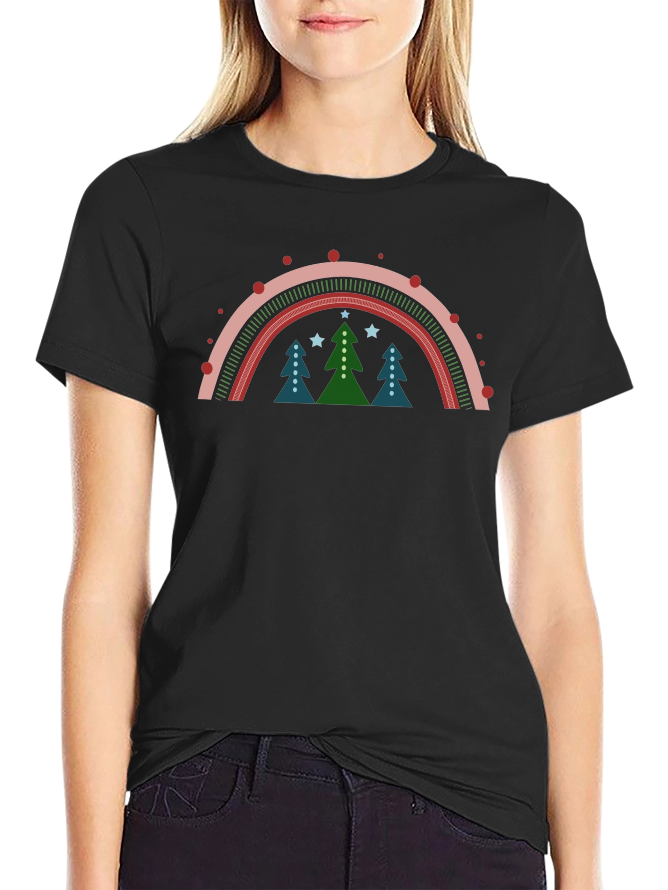 Festive Holiday Rainbow T-Shirt