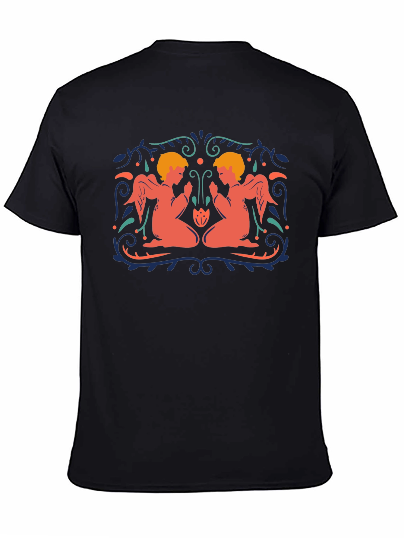 Angelic Twins Black T-Shirt