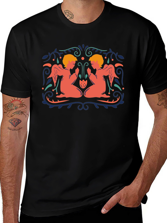 Angelic Twins Black T-Shirt