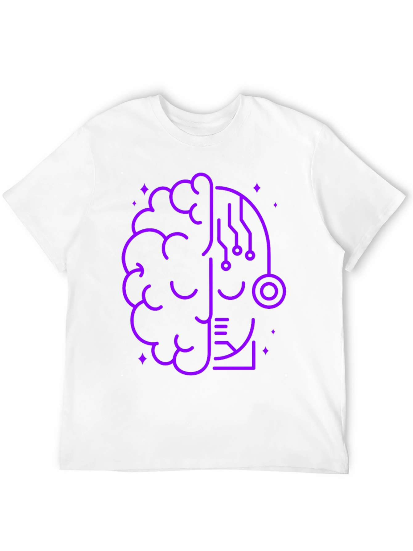 Brain Tech Graphic Tee - Modern Geek Style