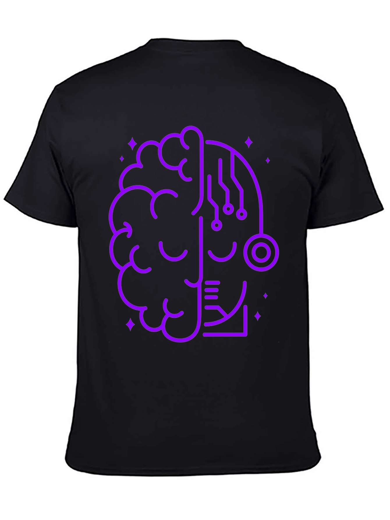Brain Tech Graphic Tee - Modern Geek Style