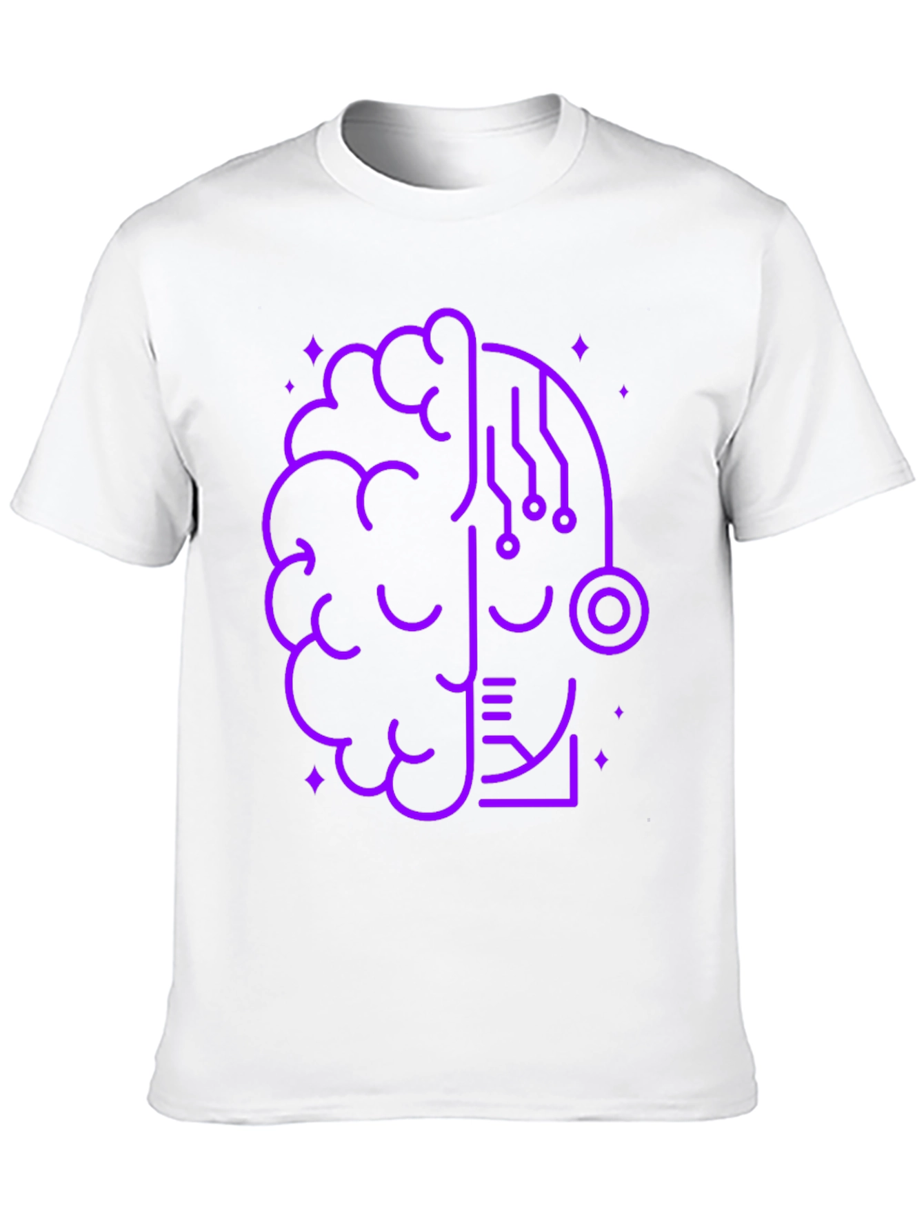 Brain Tech Graphic Tee - Modern Geek Style