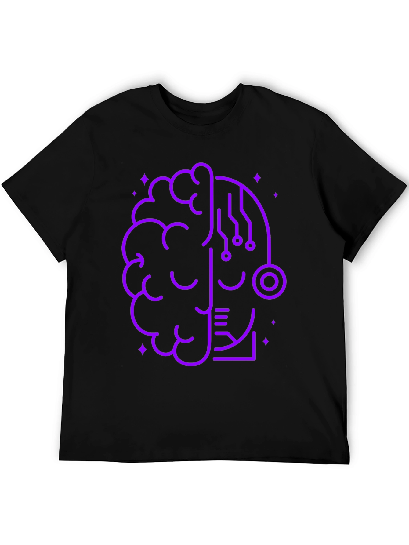 Brain Tech Graphic Tee - Modern Geek Style