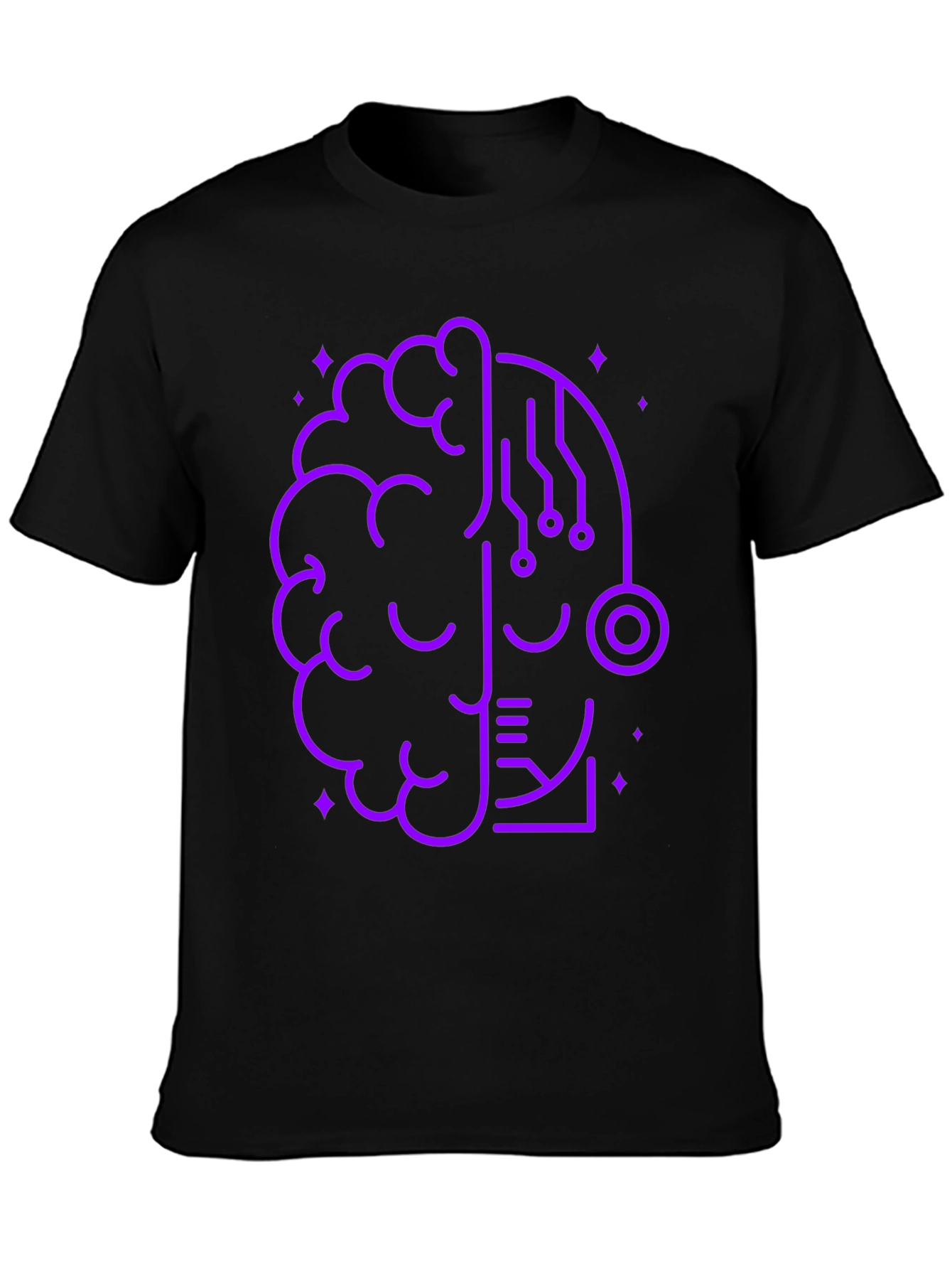 Brain Tech Graphic Tee - Modern Geek Style