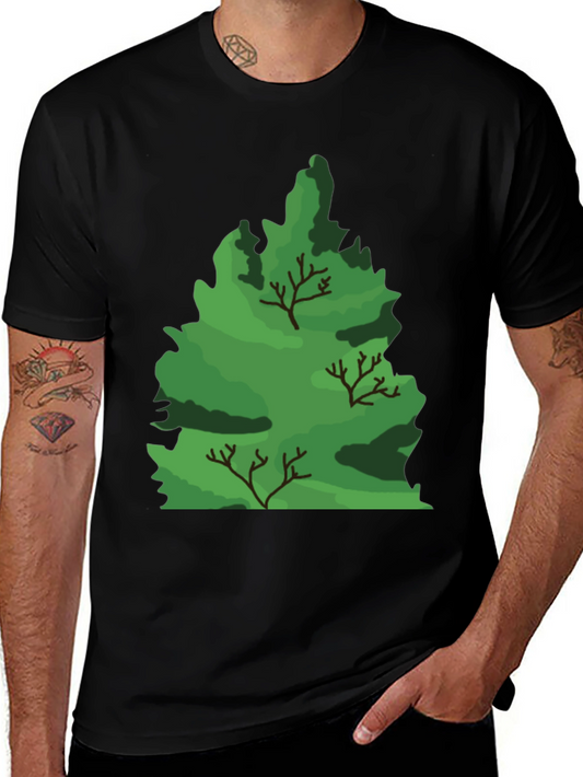 Nature Tree Graphic Black T-Shirt