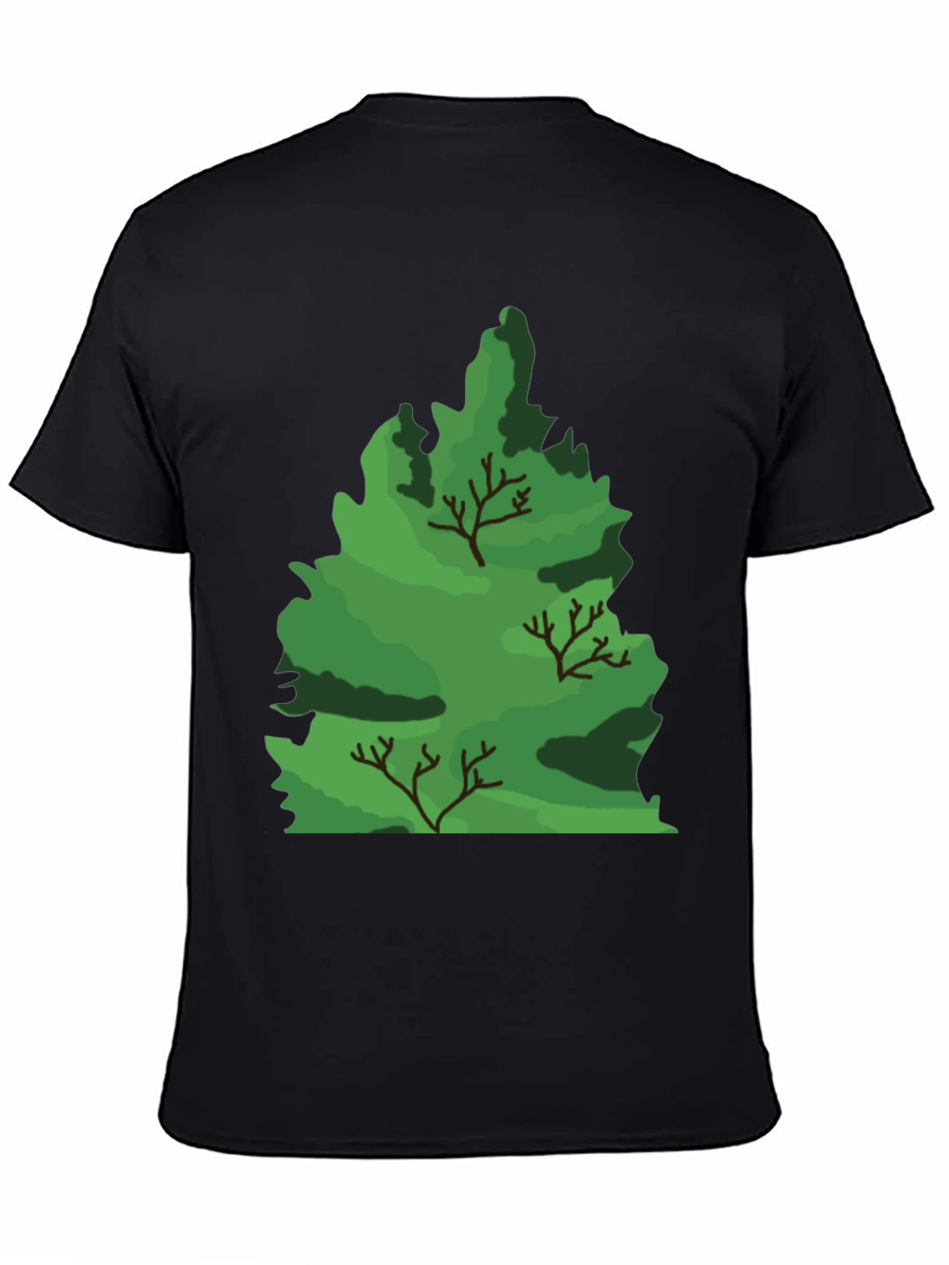 Nature Tree Graphic Black T-Shirt