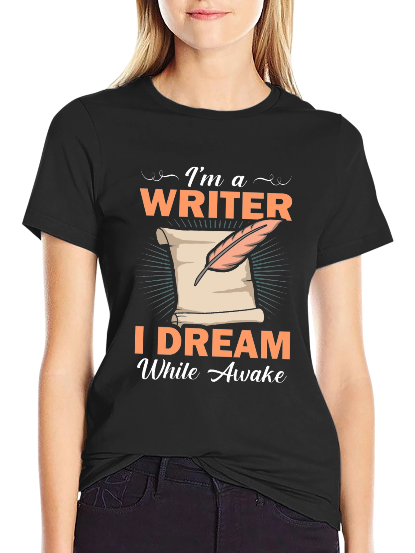 Writer Dreamer Black T-Shirt