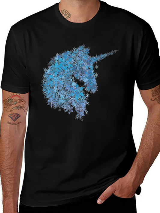 Unicorn Snowflake T-Shirt - Black