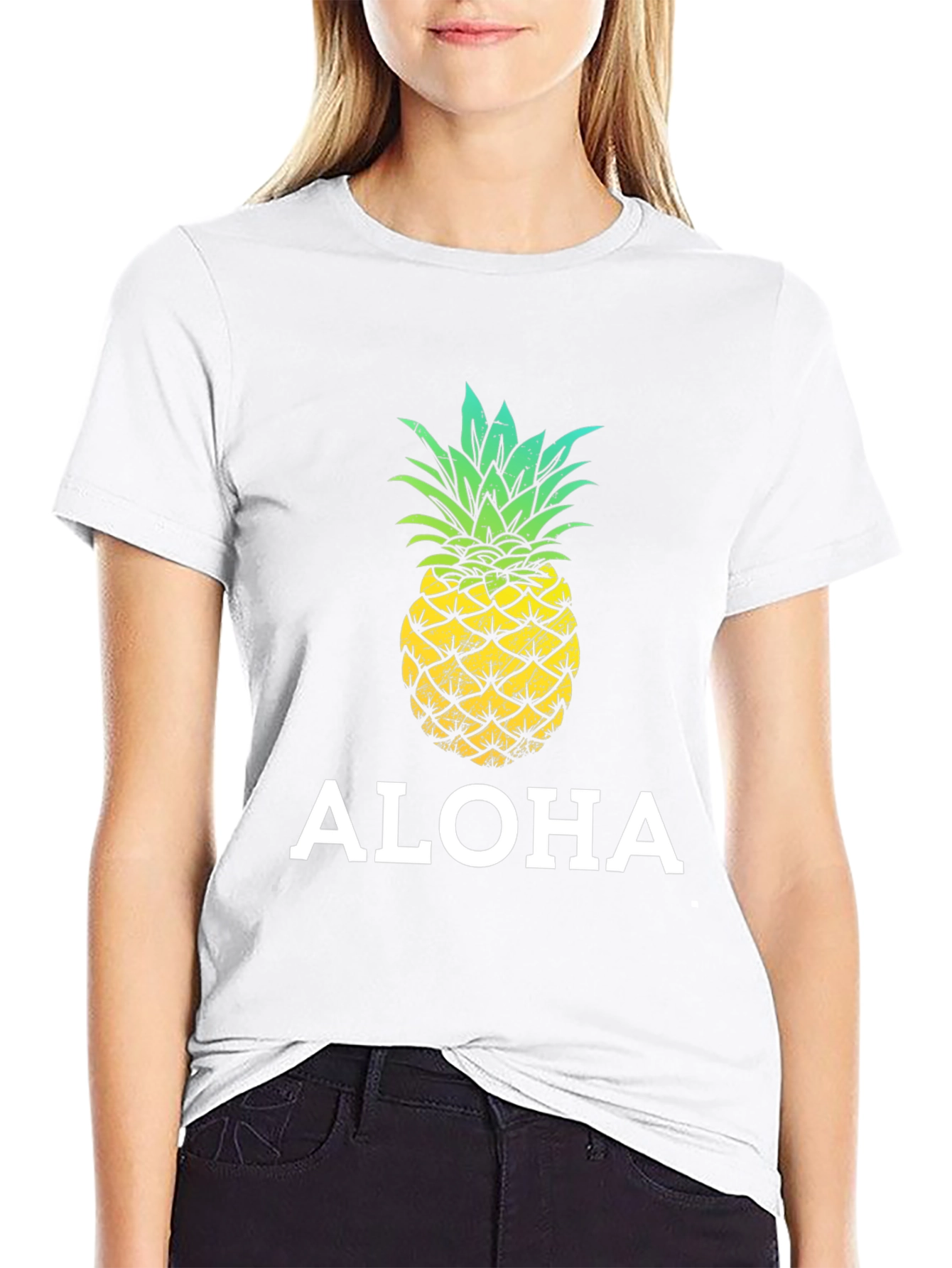 Aloha Pineapple Graphic T-Shirt - Tropical Summer Tee