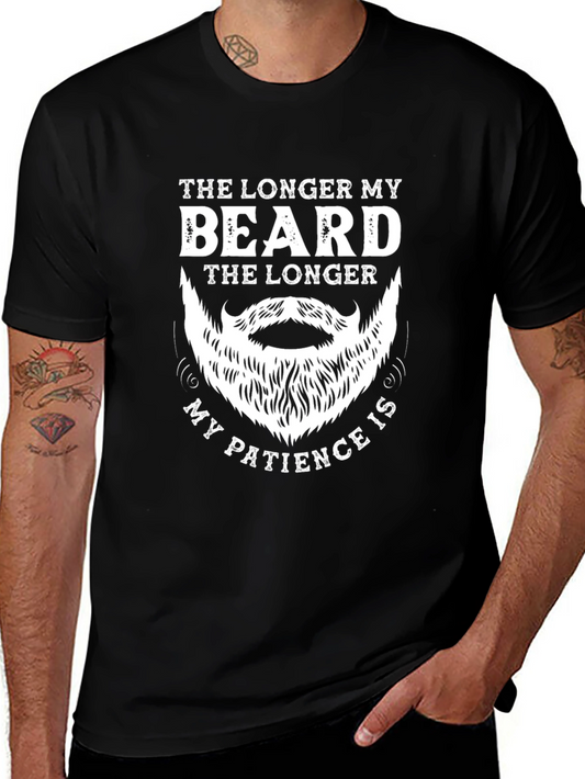 Beard Patience Black Graphic Tee
