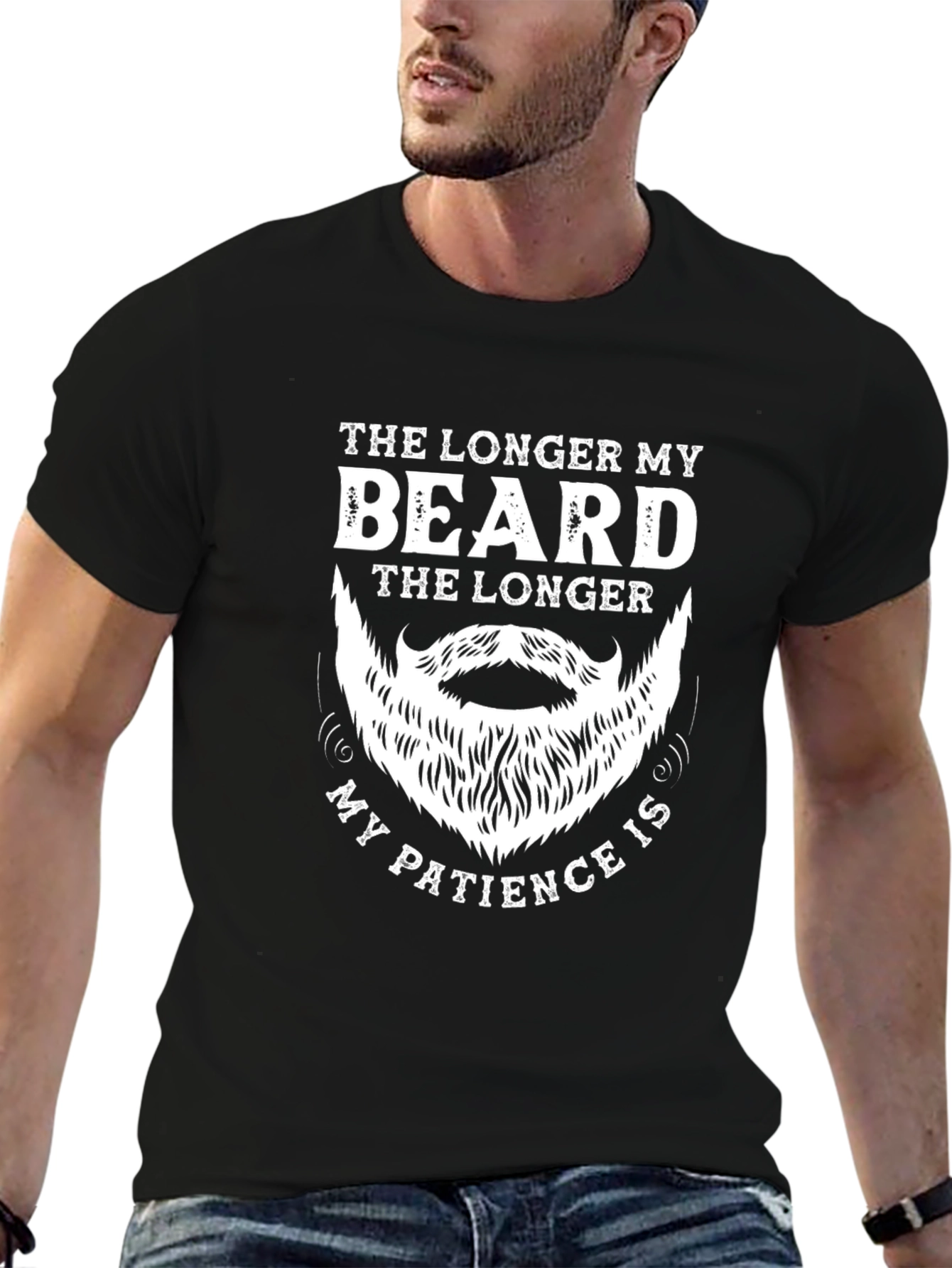 Beard Patience Black Graphic Tee