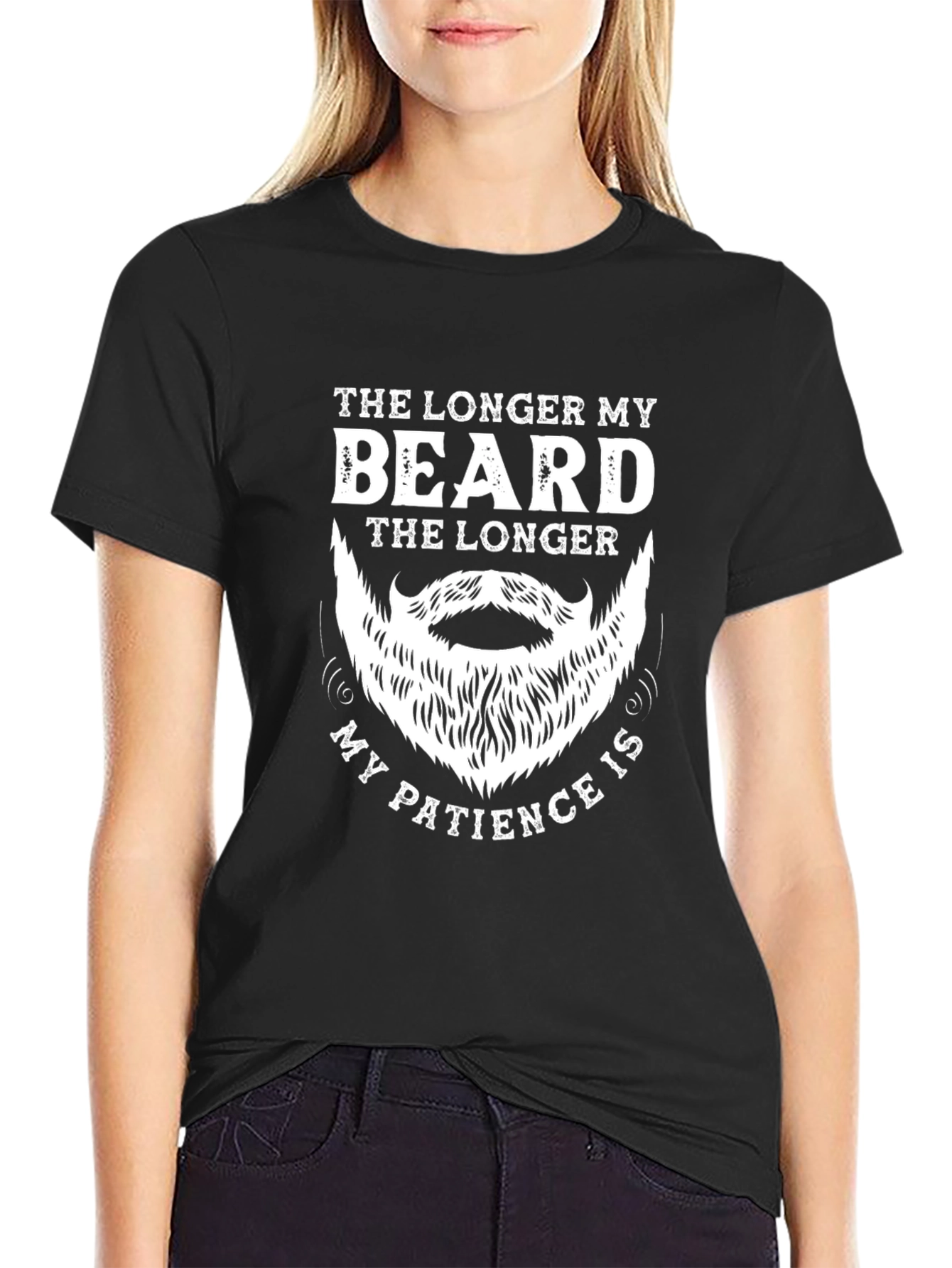 Beard Patience Black Graphic Tee