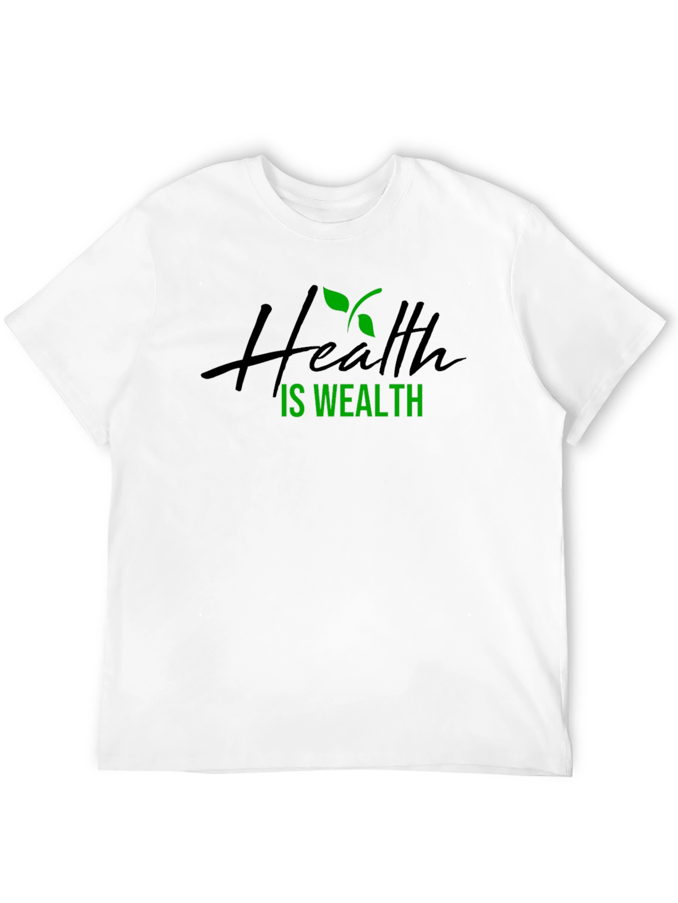 Health is Wealth Black T-Shirt
