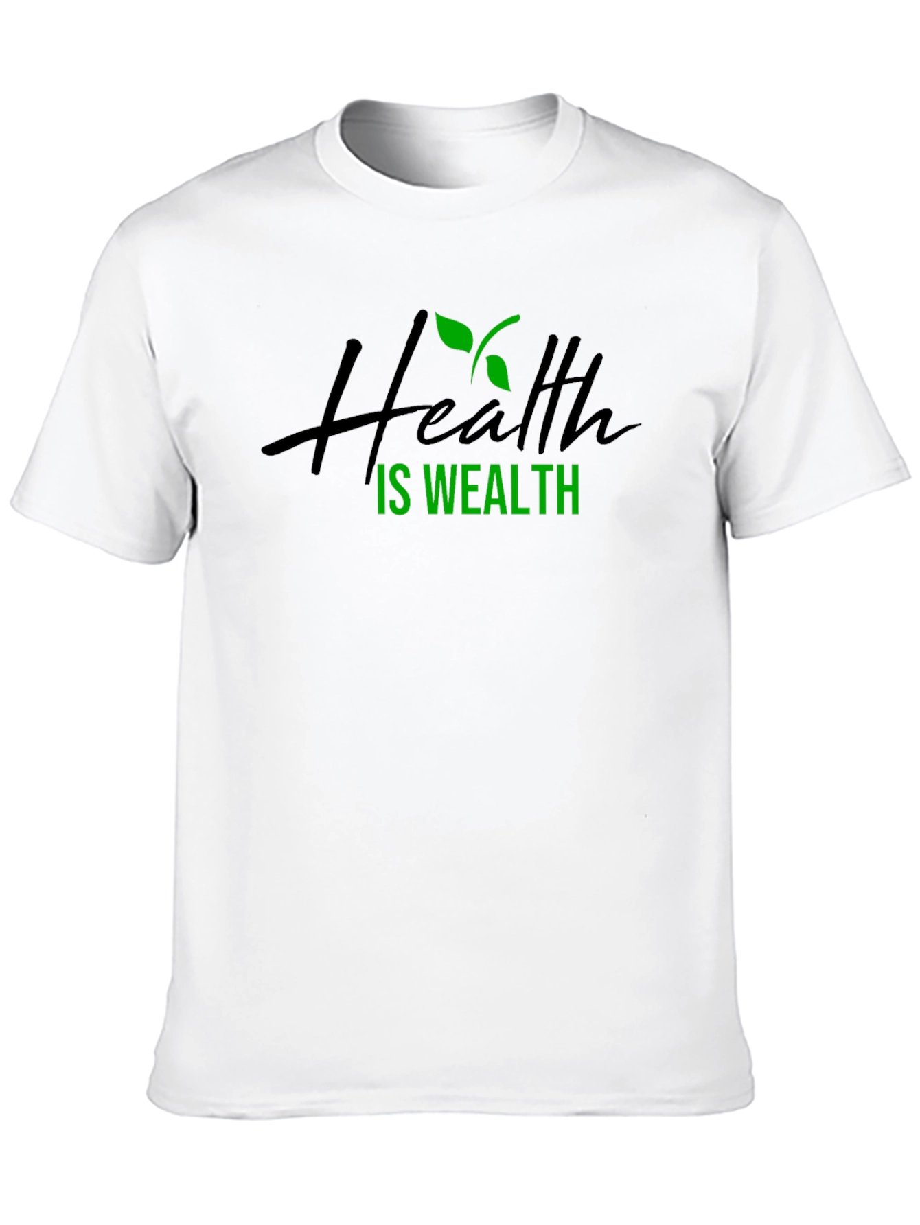 Health is Wealth Black T-Shirt