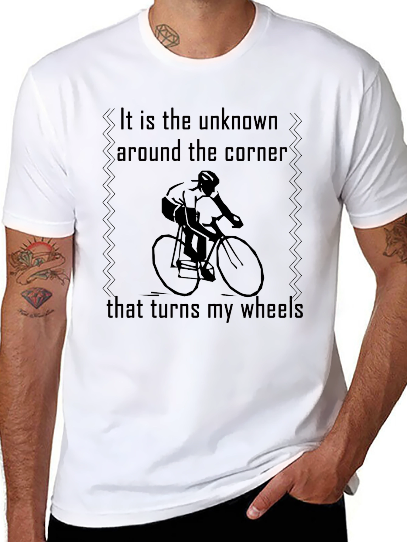 Cyclists Journey Tee: Unknown Turns Wheels