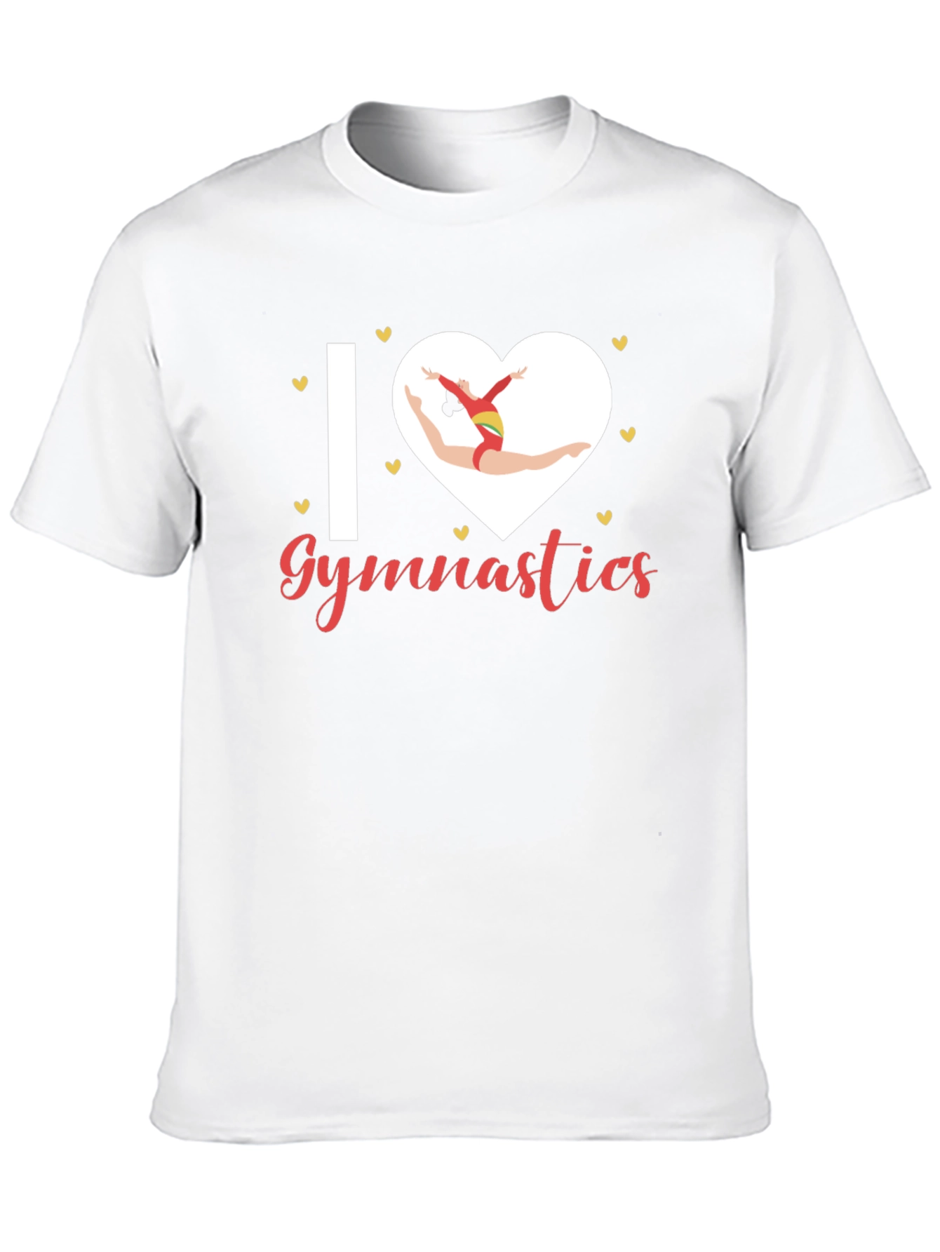 I Love Gymnastics Black T-Shirt