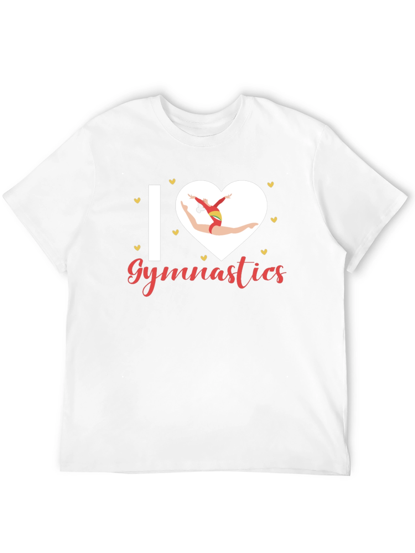 I Love Gymnastics Black T-Shirt