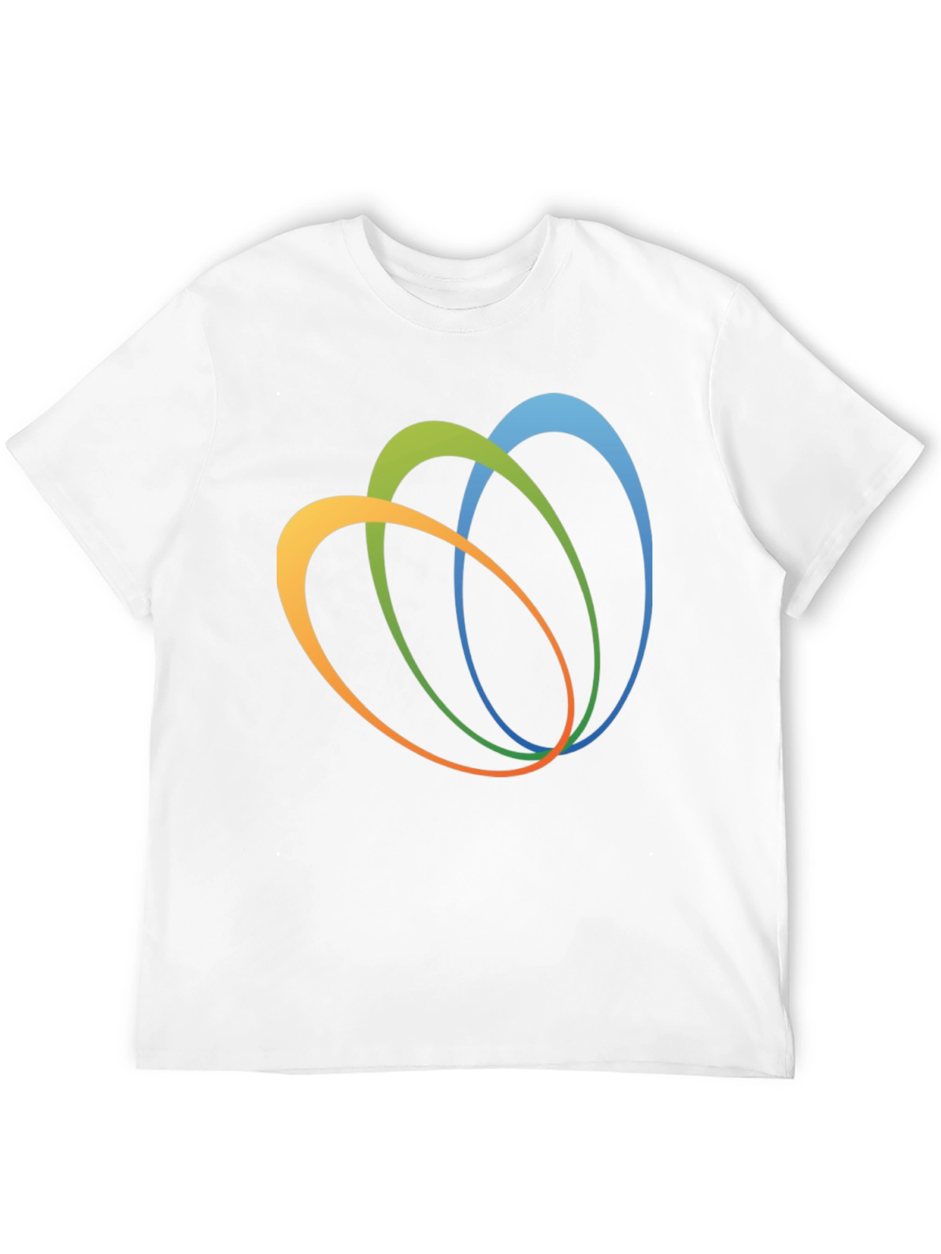 Abstract Oval Design Black T-Shirt