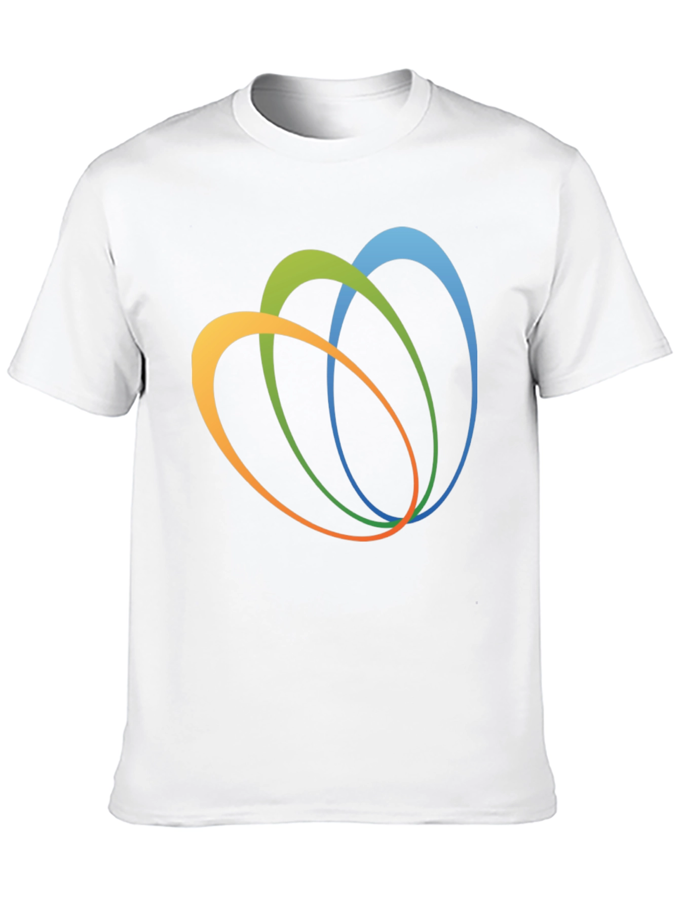 Abstract Oval Design Black T-Shirt