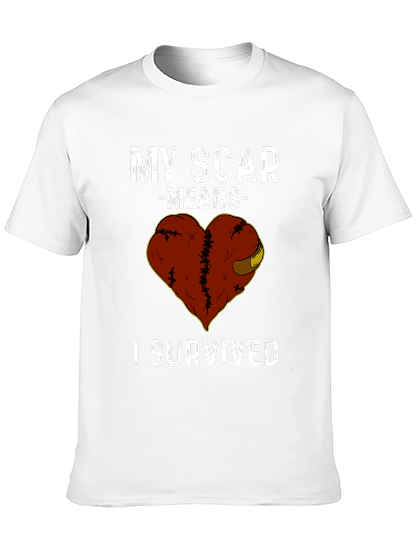 My Scar Means I Survived Heart Graphic Tee