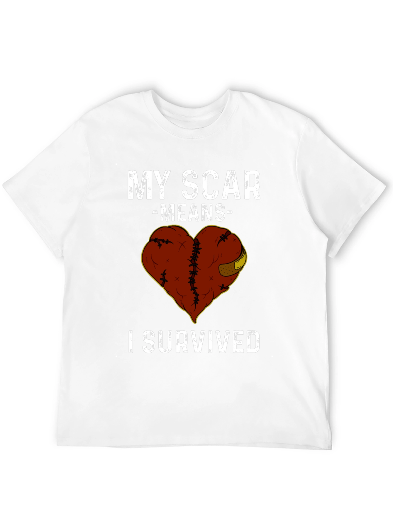 My Scar Means I Survived Heart Graphic Tee