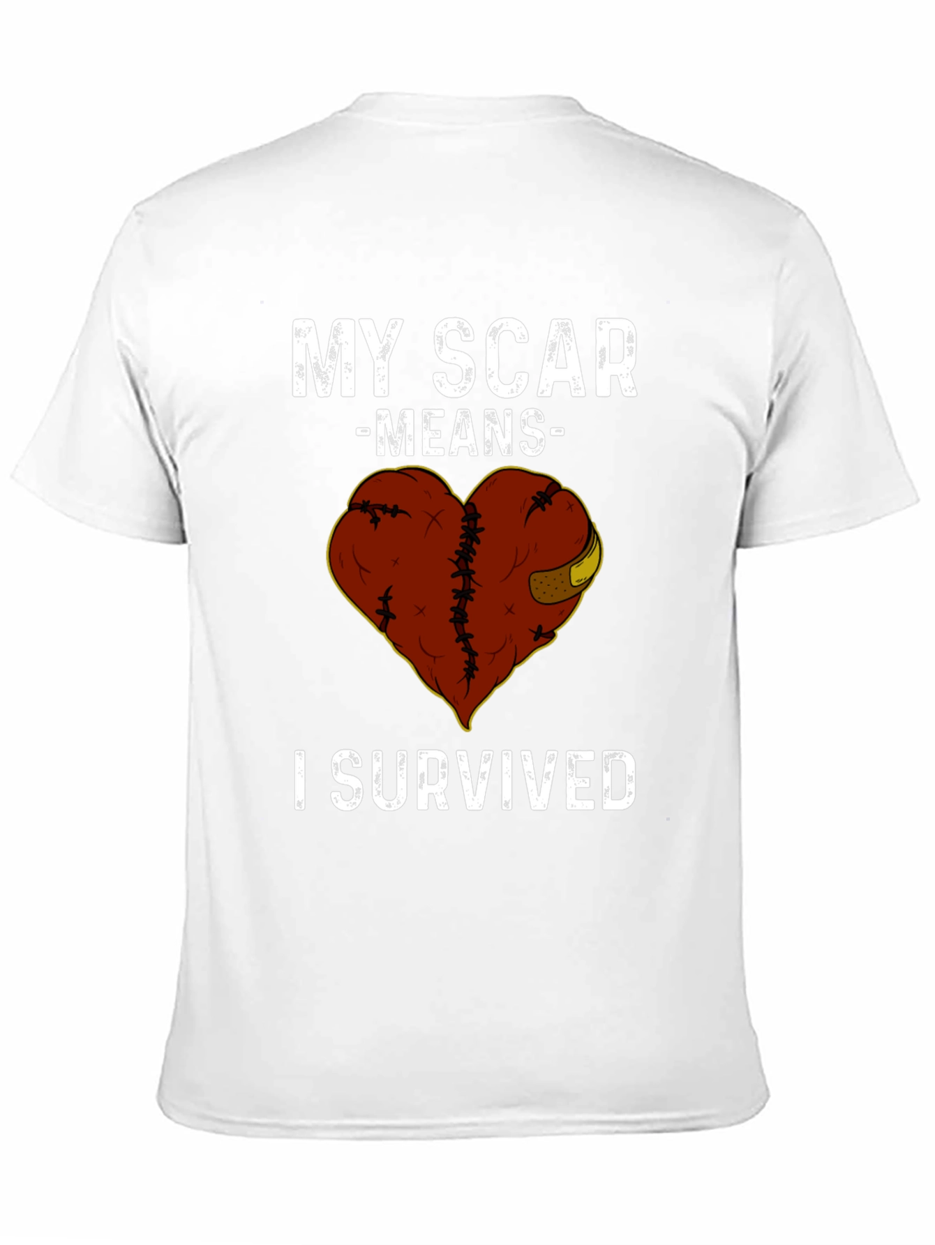 My Scar Means I Survived Heart Graphic Tee