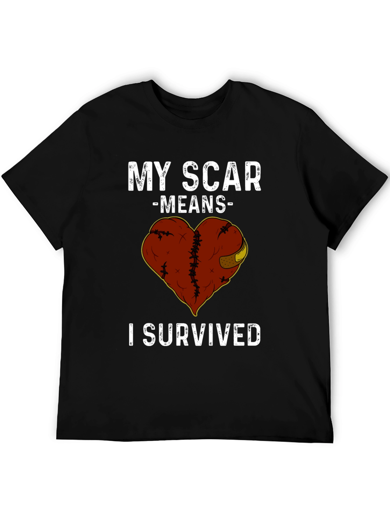 My Scar Means I Survived Heart Graphic Tee