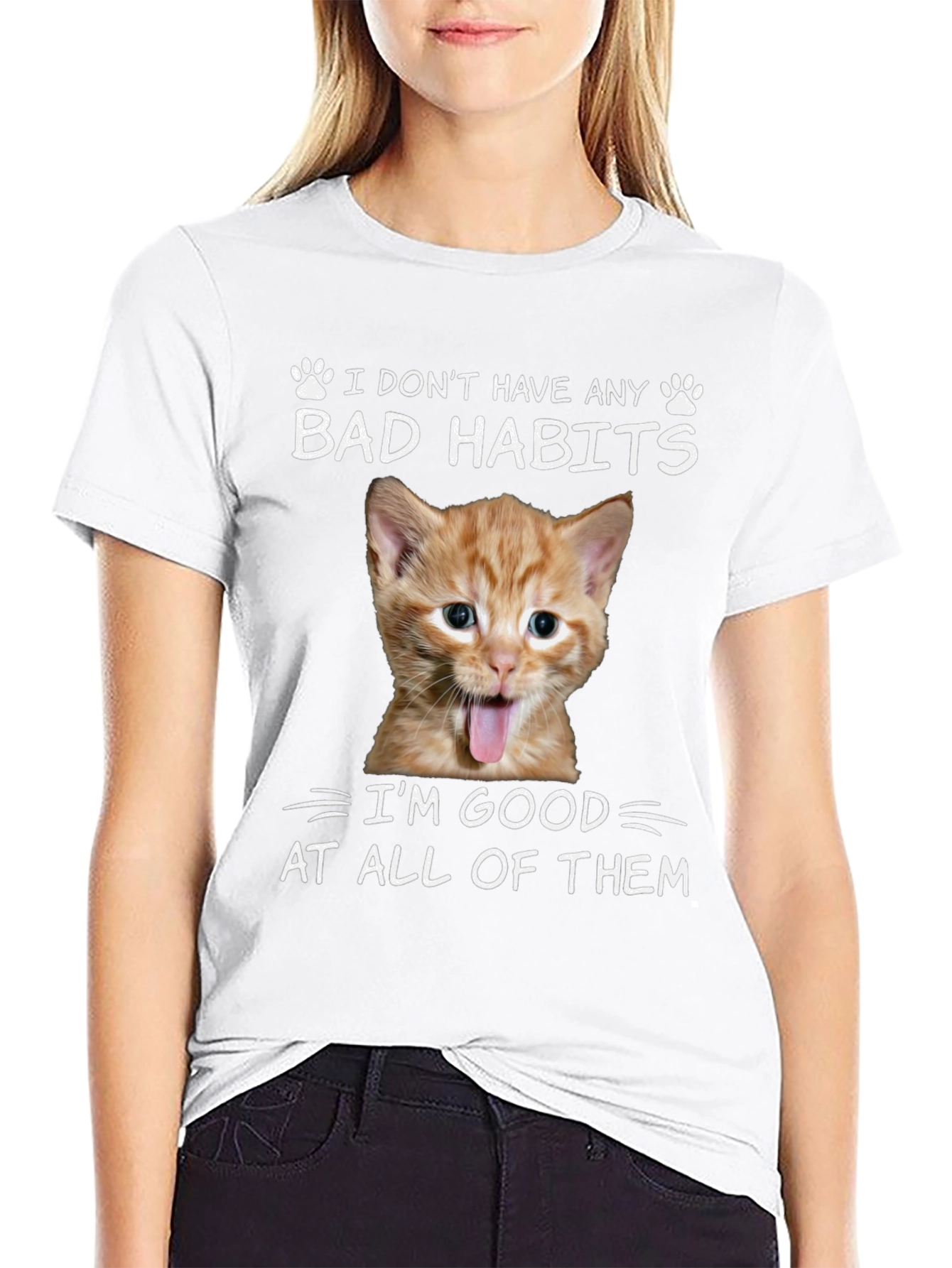 Funny Cat Bad Habits T-Shirt