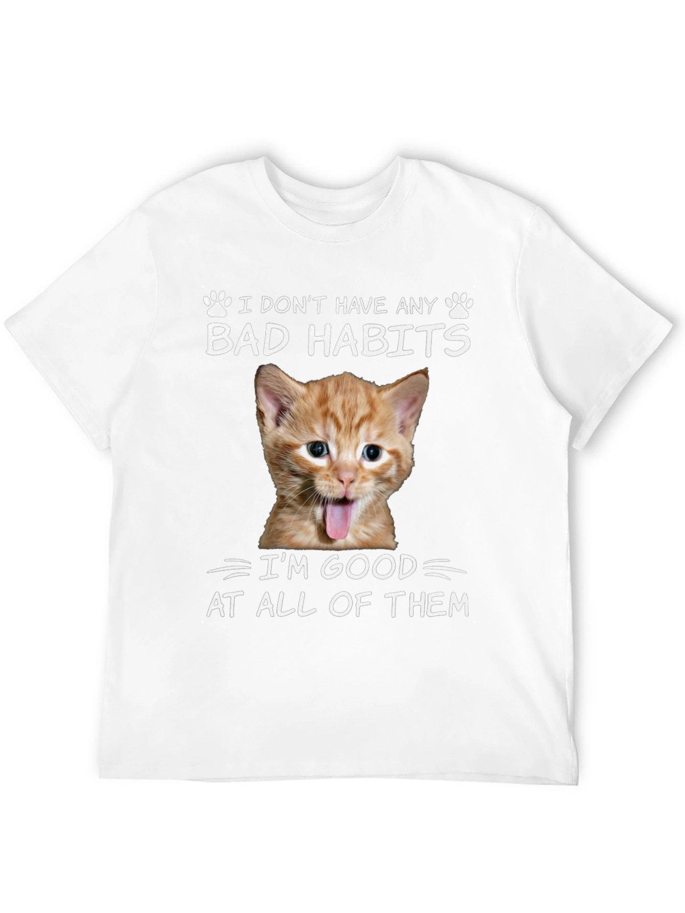 Funny Cat Bad Habits T-Shirt