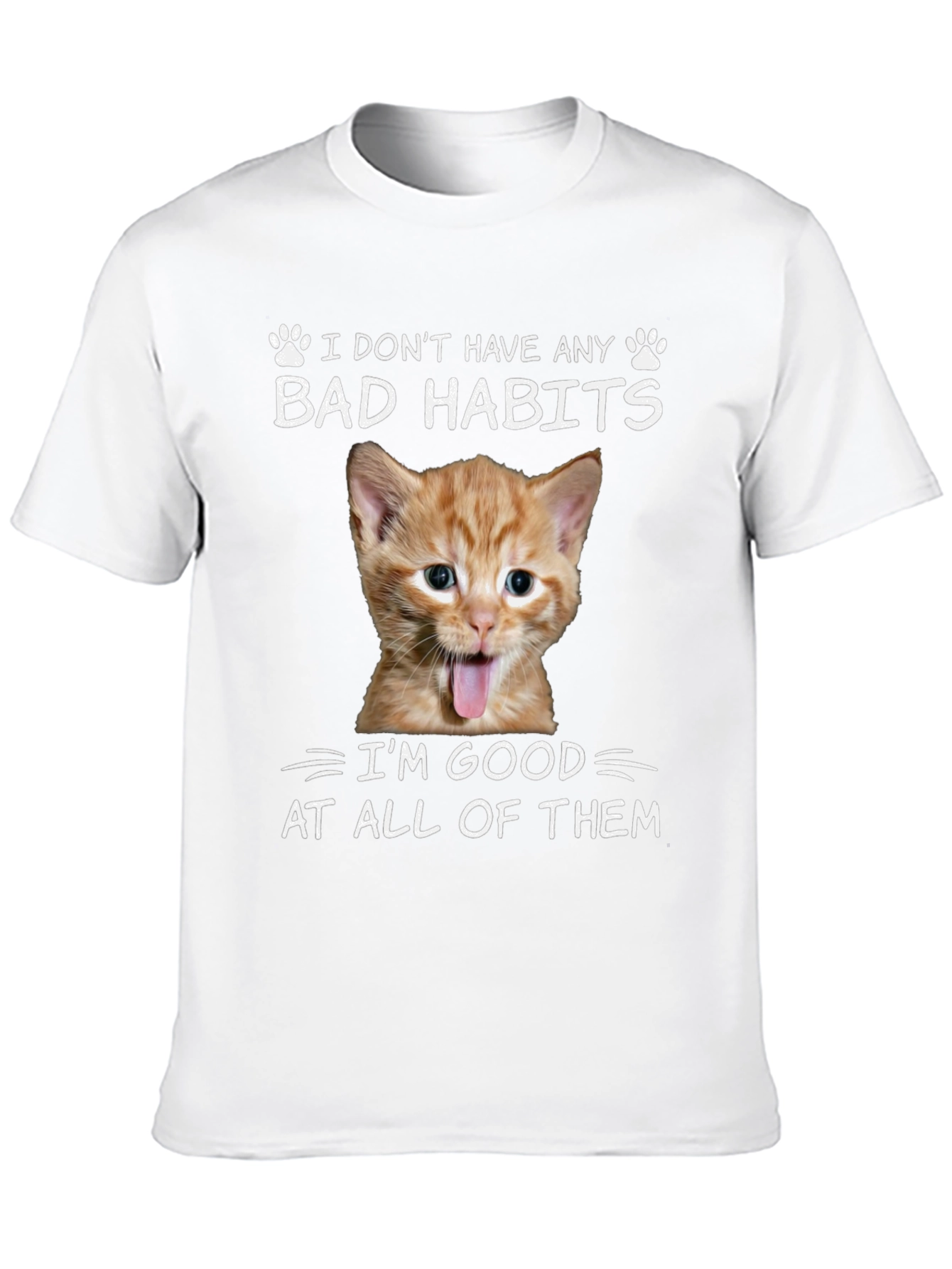 Funny Cat Bad Habits T-Shirt