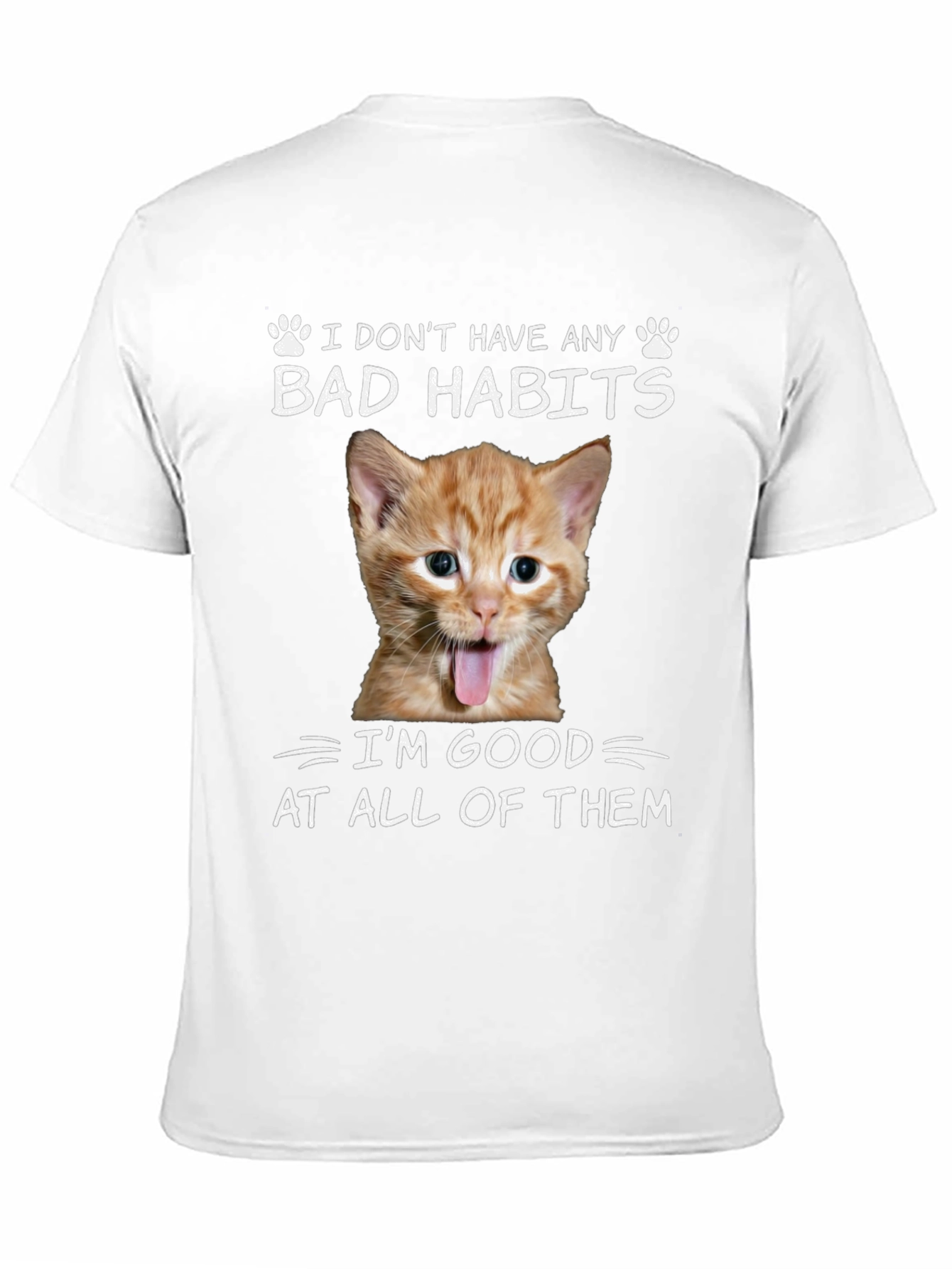 Funny Cat Bad Habits T-Shirt