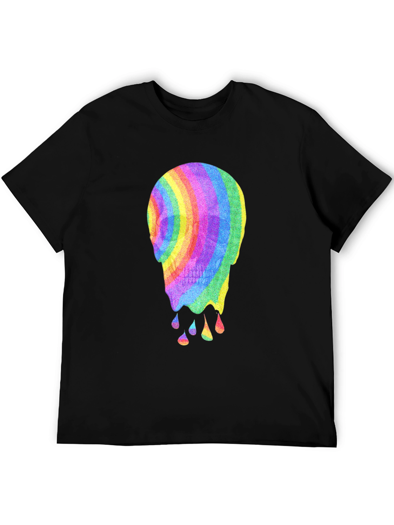 Rainbow Melting Skull Graphic Tee
