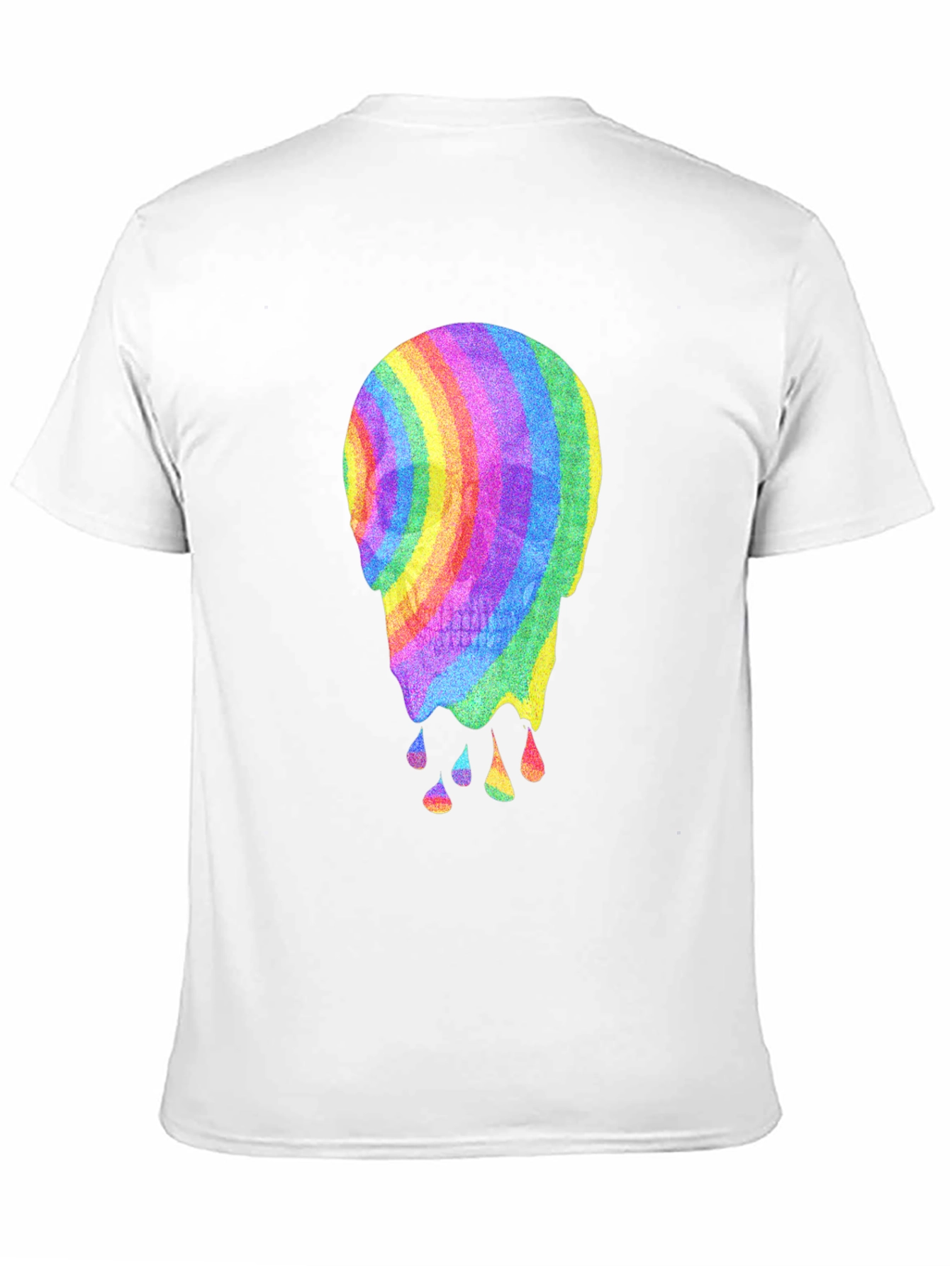 Rainbow Melting Skull Graphic Tee