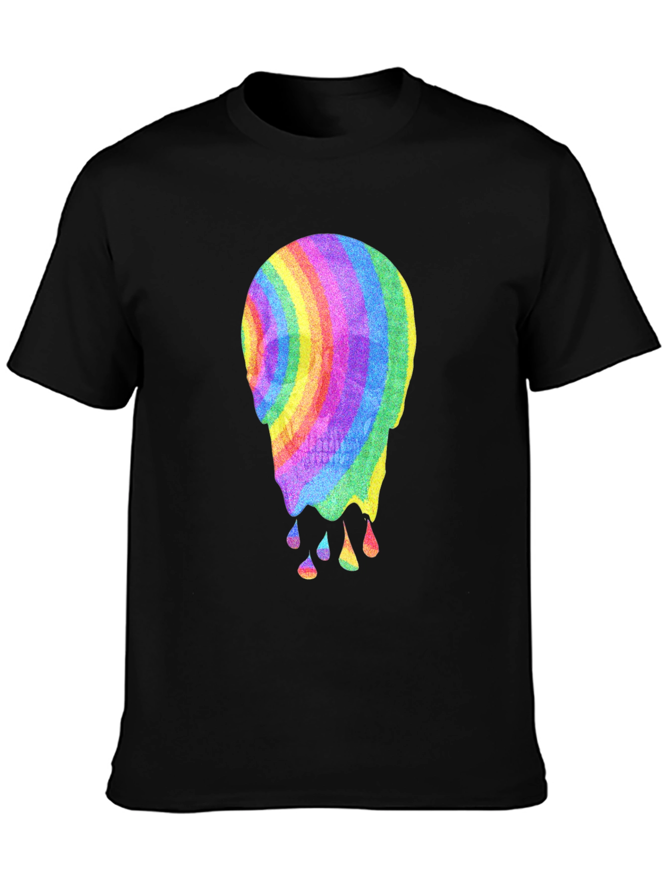 Rainbow Melting Skull Graphic Tee